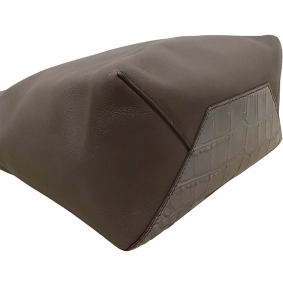 Vince Signature V Croc Embossed Tote Crossbody - Picture 7 of 12